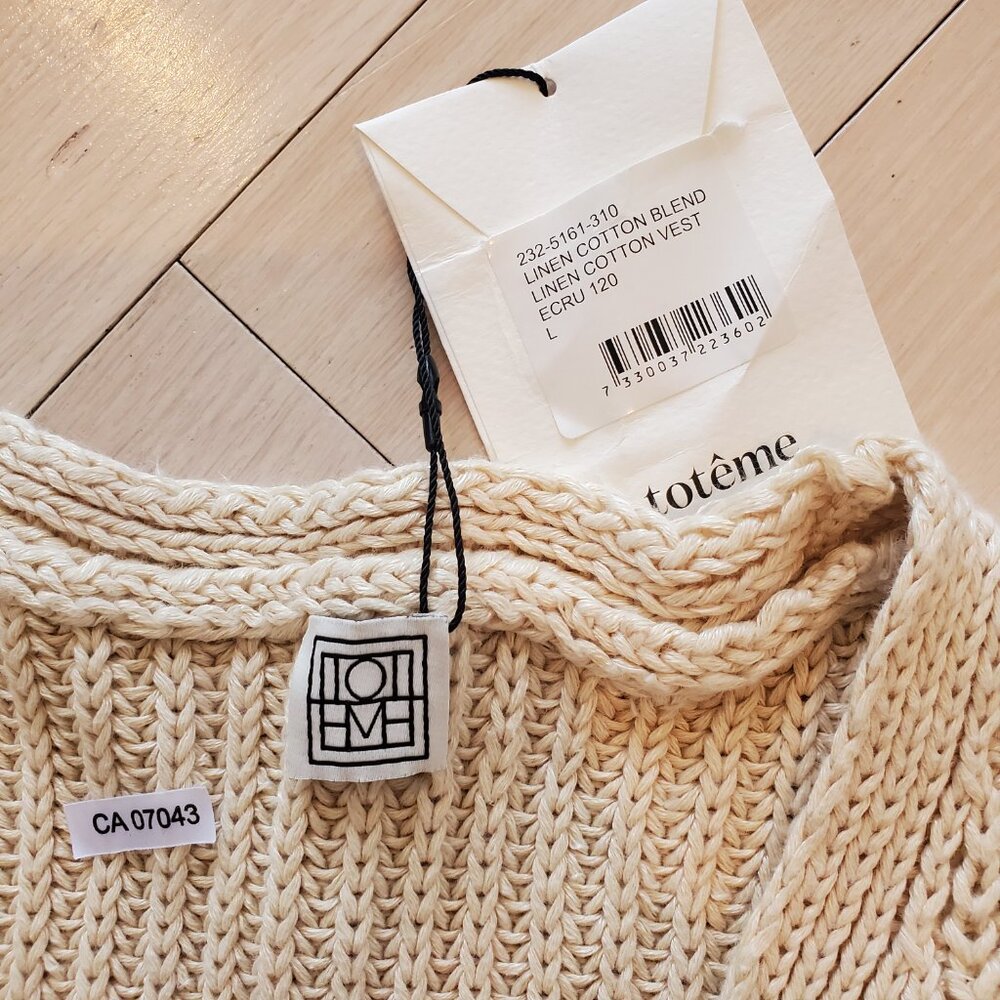 TOTEME ! chunky-knit linen-blend vest (L) - Picture 4 of 14